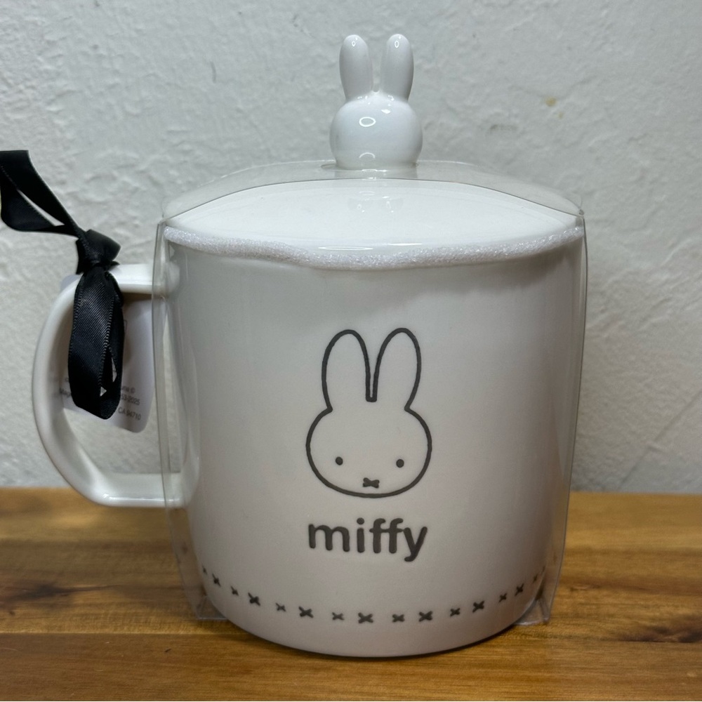 Miffy By Magenta Large White Ceramic Mug With Lid - Picture 4 of 7